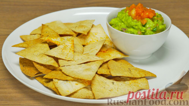 Рецепт: Чипсы начос и соус гуакамоле на RussianFood.com