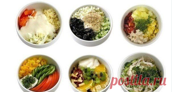 БЛОГ ПОЛЕЗНОСТЕЙ: Мини - салатики (6 самых вкусных вариантов)