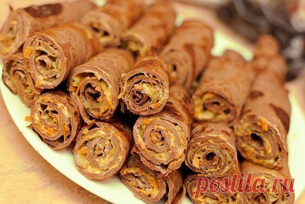 БЛИНЧИКИ ПЕЧЁНОЧНЫЕ С НАЧИНКОЙ  / Изысканные кулинарные рецепты