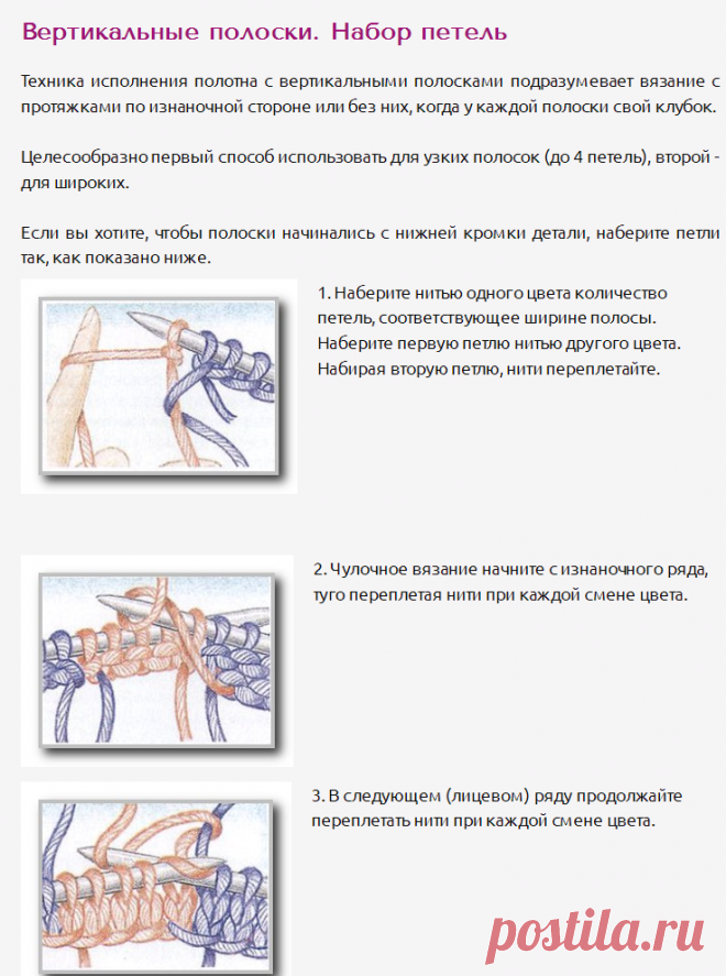 4,  Как вязать норвежские узоры и жаккард без протяжек - Modnoe Vyazanie ru.com