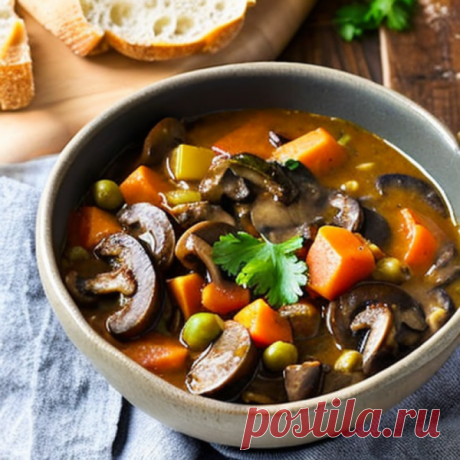 Грибное рагу в горшочке