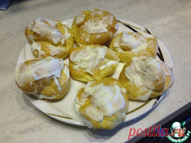 Пирожные Шу со сливочно-творожным кремом Кулинарный рецепт