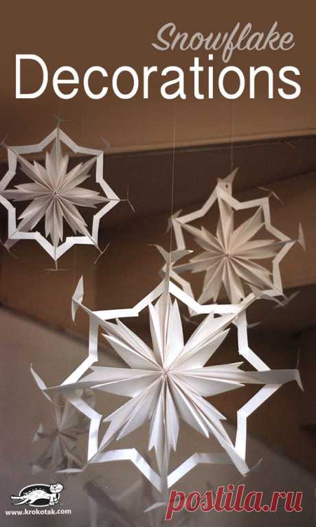 Paper Snowflake Decorations | krokotak