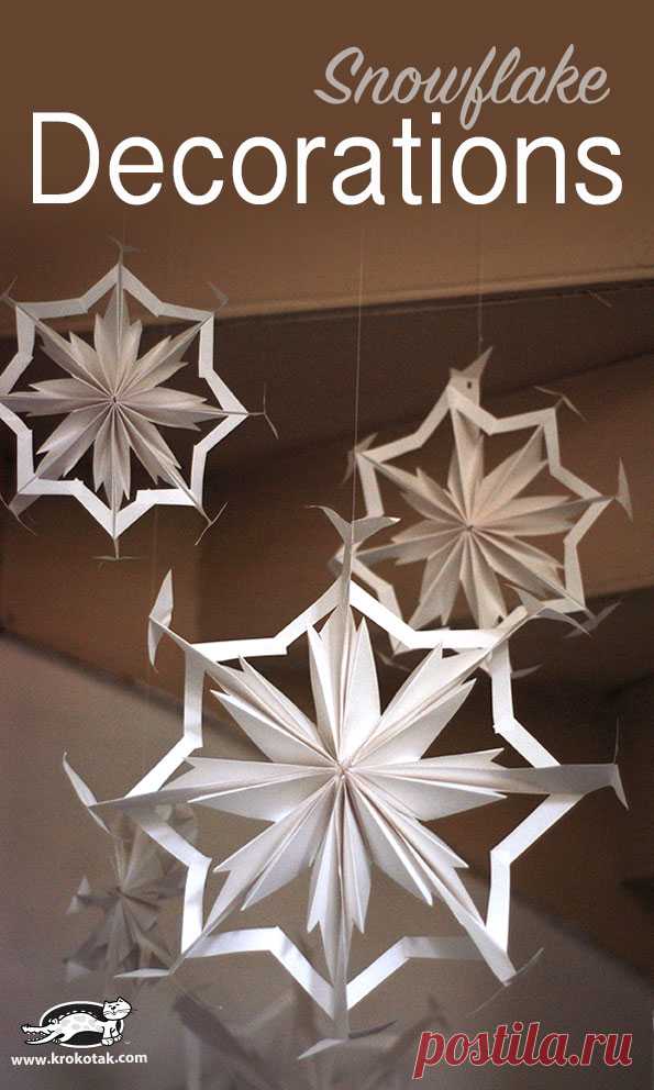 Paper Snowflake Decorations | krokotak