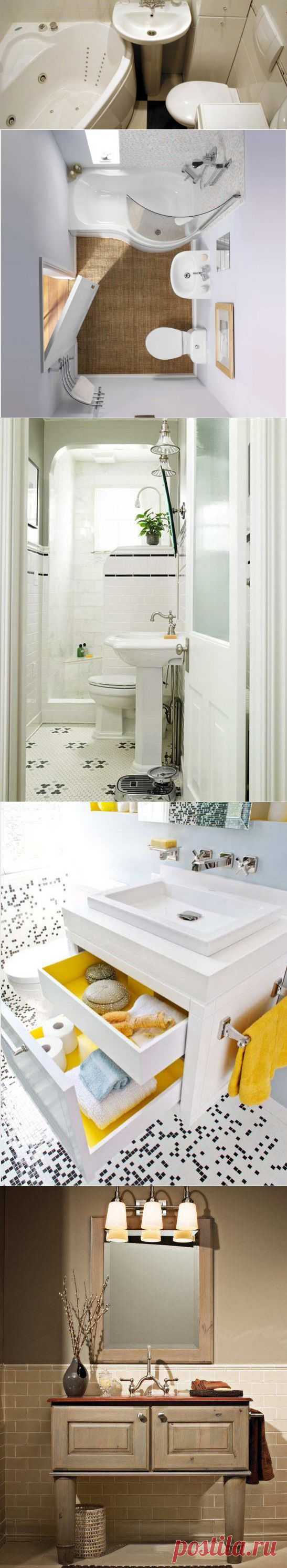 100 идей обустройства и дизайна маленькой ванной комнаты