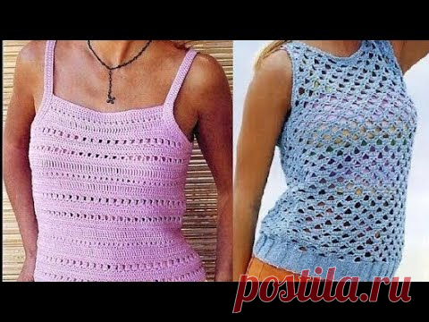 Женские топы крючком со схемами - Women's Crochet Tops with Patterns