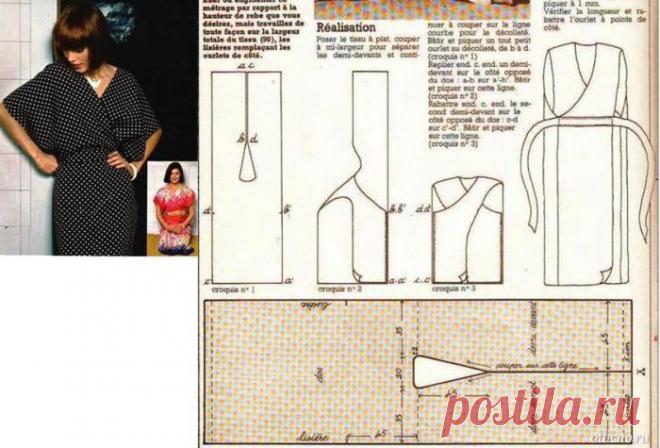 Выкройка платья, которое даже не нужно шить!