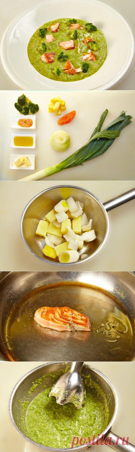 (1) Крем-суп из брокколи с лососем - пошаговый рецепт с фото - крем-суп из брокколи с лососем - как готовить: ингредиенты, состав, время приготовления - Леди@Mail.Ru