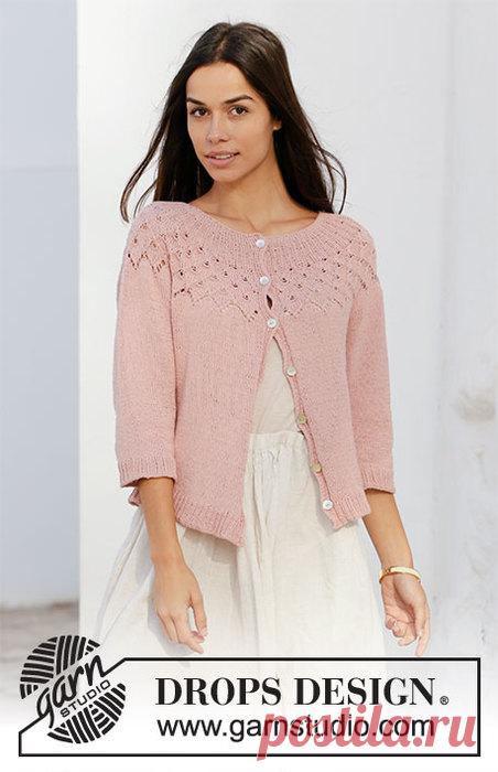 ДЖЕМПЕР С КРУГЛОЙ КОКЕТКОЙ ALBERTA ROSE ОТ DROPS DESIGN - Вязание - Страна Мам