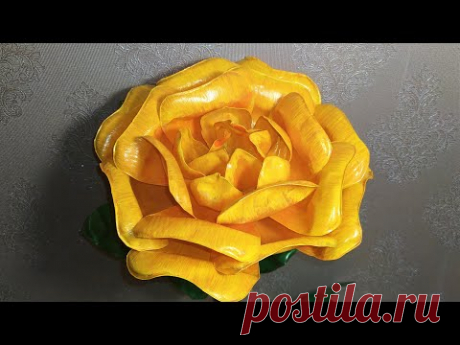 Цветок из пластиковых бутылок. Мастер класс. Многоуровневый цветок. Видео №3.