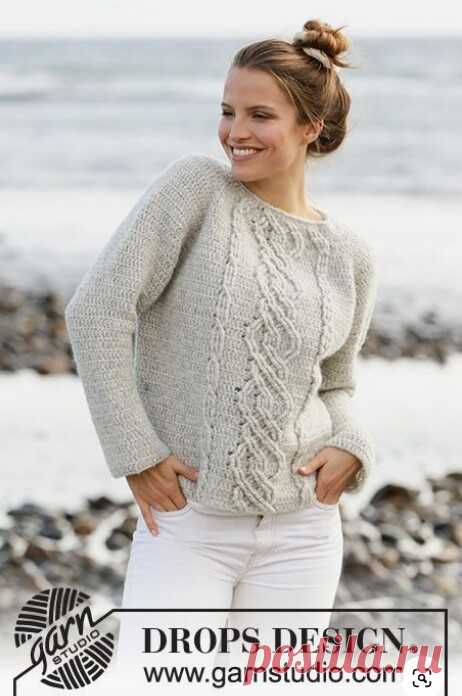 Пуловер со жгутами