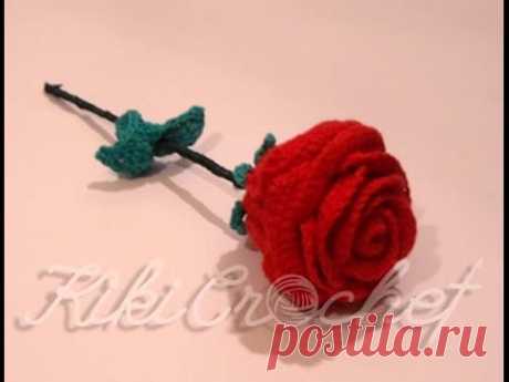 Πλεκτο Τριανταφυλλο/ Crochet Rose Tutorial