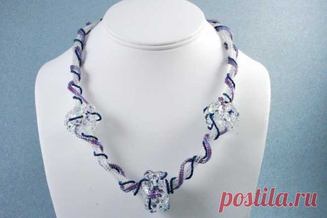 (+1) тема - Мои бисерные украшения со стеклянными бусинами лэмпворк | РУКОДЕЛИЕ