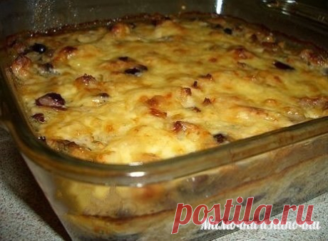 Жульен с курицей и грибами