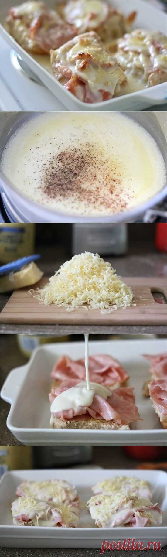 Как приготовить открытые крок-месье - рецепт, ингридиенты и фотографии