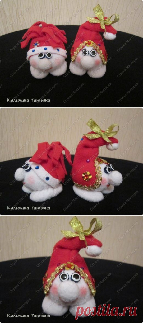 Снежные комочки в шапках))))))))))))) К Новому Году!!! | Страна Мастеров