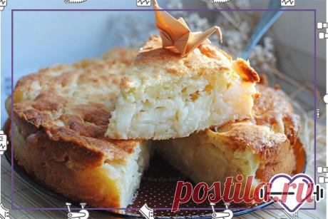Творожный пирог с яблоками🍏 | OK.RU