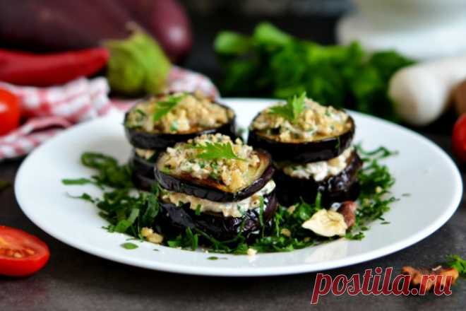 Баклажаны по-гречески с грецкими орехами