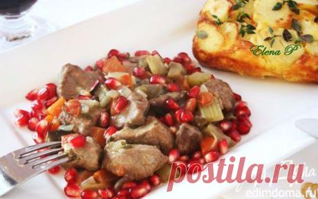 Рагу из баранины с зернами граната и картофельным гарниром | Кулинарные рецепты от «Едим дома!»