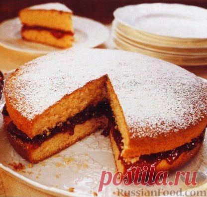 Рецепт: Быстрый пирог с джемом на RussianFood.com