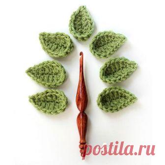 Листья крючком. Мастер-классы