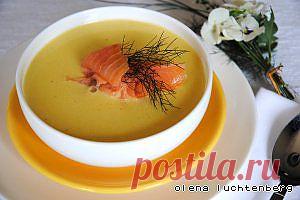 Бархатный крем-суп с лососем - кулинарный рецепт