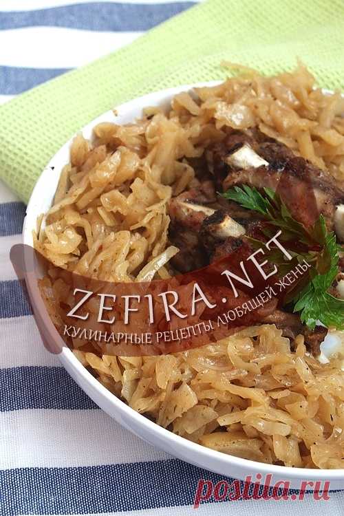 Свиные ребрышки тушеные с капустой - домашние рецепты с фото