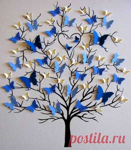 ​Поделки из бумажных бабочек