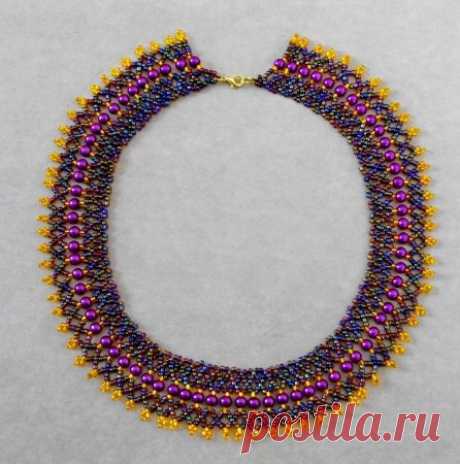 Схема плетения из бисера ожерелья "Гранд"