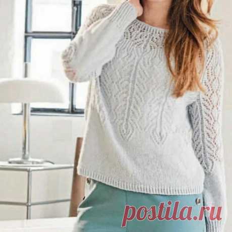 Пуловер с ажурной кокеткой – Paradosik Handmade - вязание для начинающих и профессионалов
