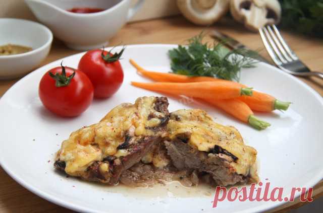 Говяжье филе по-французски с шампиньонами и картофелем рецепт с фото пошагово и видео - 1000.menu
