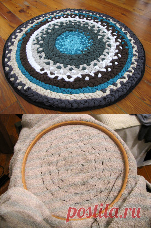 Коврик из косичек, МК | Для дома | Само Совершенство