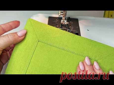 Раньше никак не получалось шить ровные углы, а сейчас делаю их «на раз-два». Покажу способ лёгкий и понятный даже для новичка | Мой стиль DIY | Яндекс Дзен