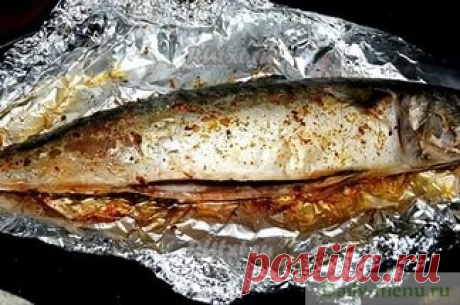Скумбрия запеченная в духовке в фольге 