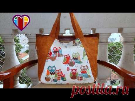 Bolsa sacola das Corujas I - Maria Adna Atelie - Cursos e aulas de bolsas e sacolas em tecidos - YouTube