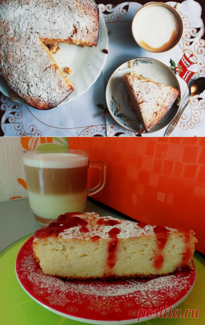 Манник с яблоками без муки / Простые рецепты