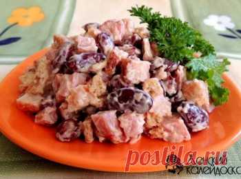 Салаты с копченой курицей по простым рецептам