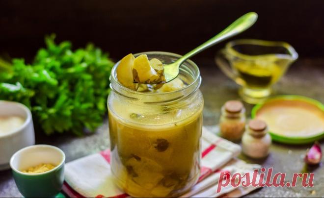 Cukinijos garstyčių padaže žiemai - Receptas su nuotraukomis