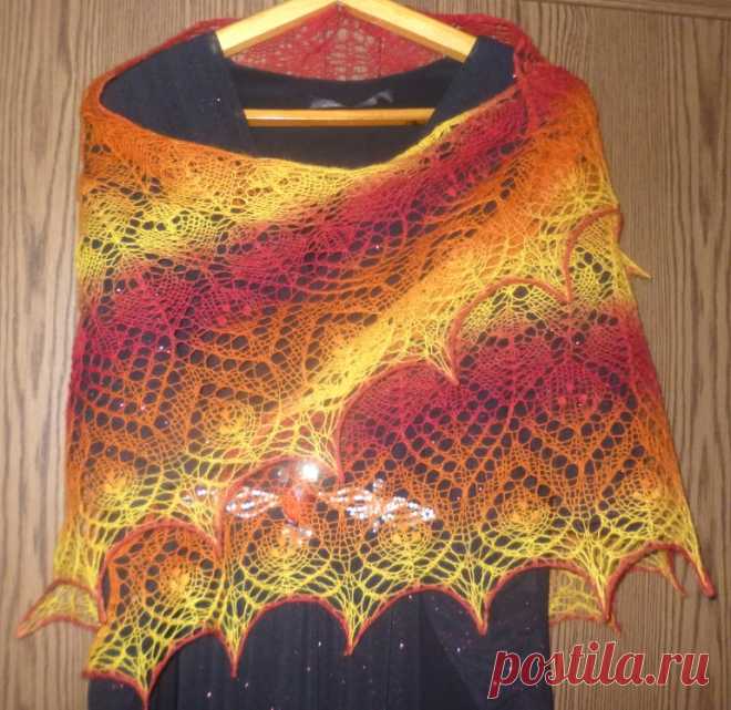 МАОРИ ❤ что это ? ❤ классическая шаль спицами