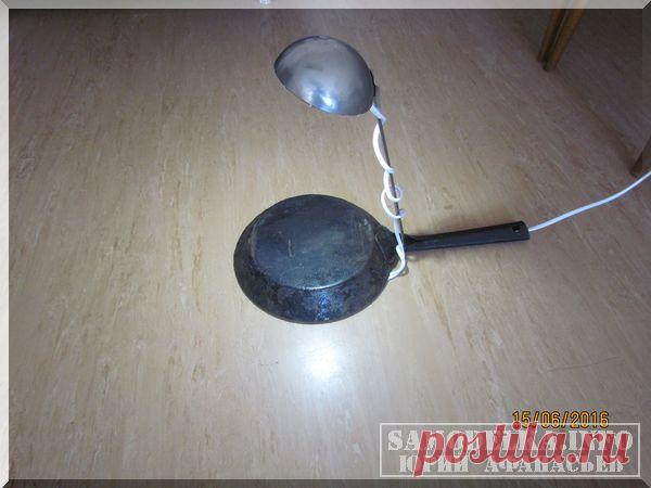 Сделай сам: ночник из сковороды и черпака своими руками