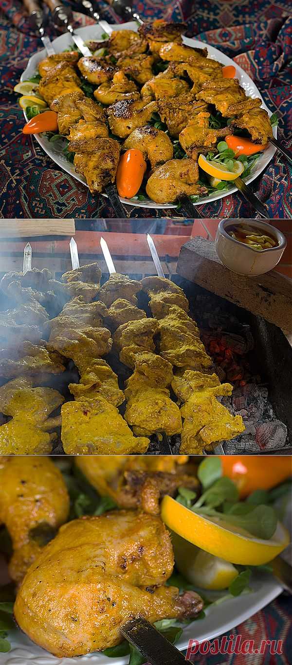 Шашлык из курицы по-ирански.