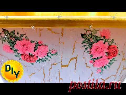 Как сделать кракелюр с ПВА на стекле? Очень просто, DIY/рукоделие