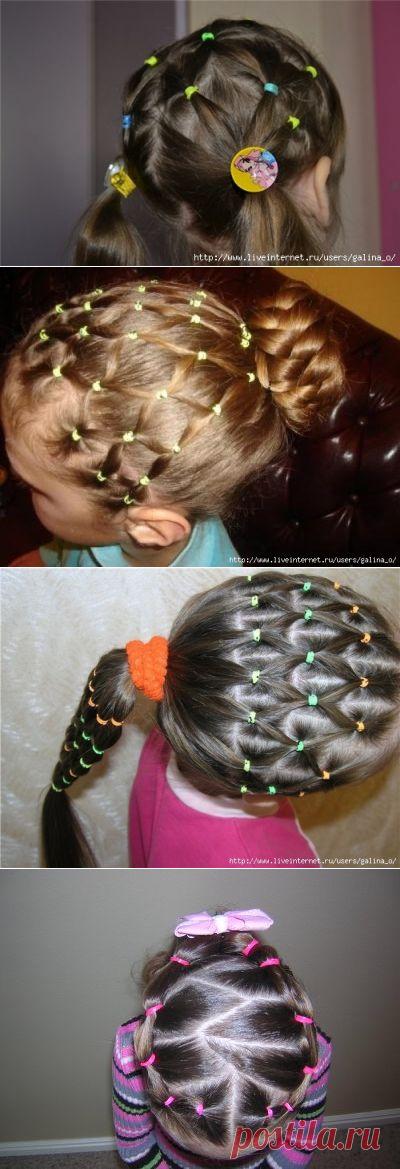 Прически с резиночками.