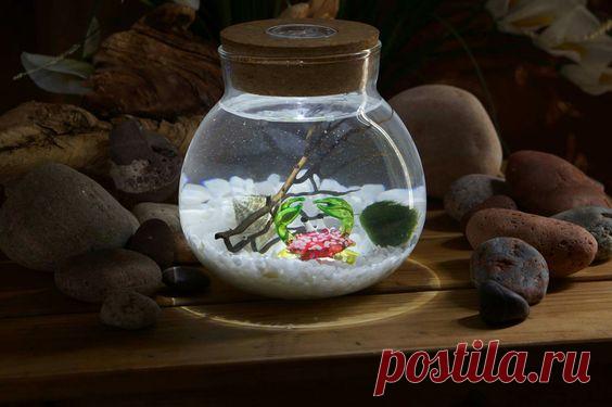 Миниатюрный аквариум как элемент декора ~ Planetalsad