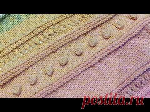 Узор Шишечки спицами
