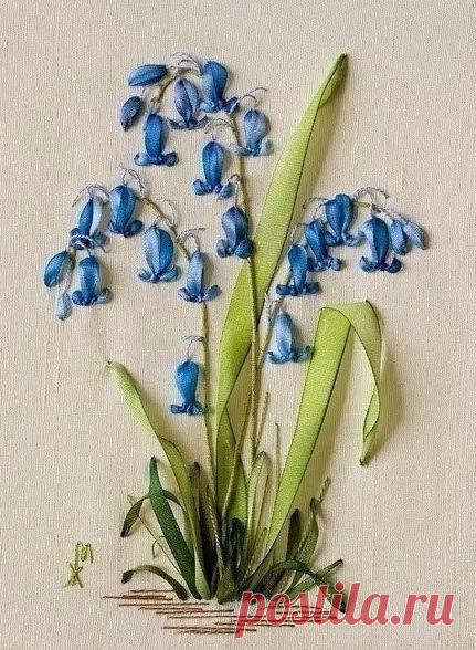 Идеи цветочных картин из лент для творческого вдохновения