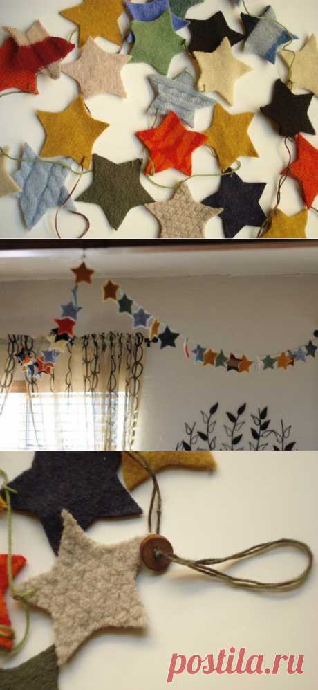 Зимняя гирлянда из свитеров / Праздничный декор / ВТОРАЯ УЛИЦА