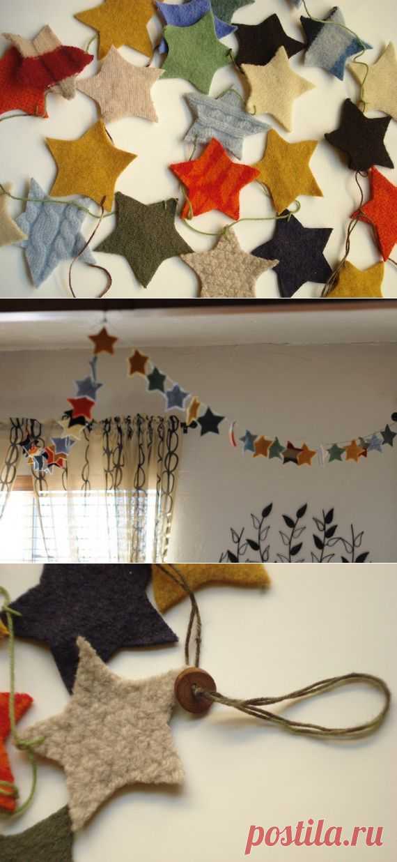 Зимняя гирлянда из свитеров / Праздничный декор / ВТОРАЯ УЛИЦА