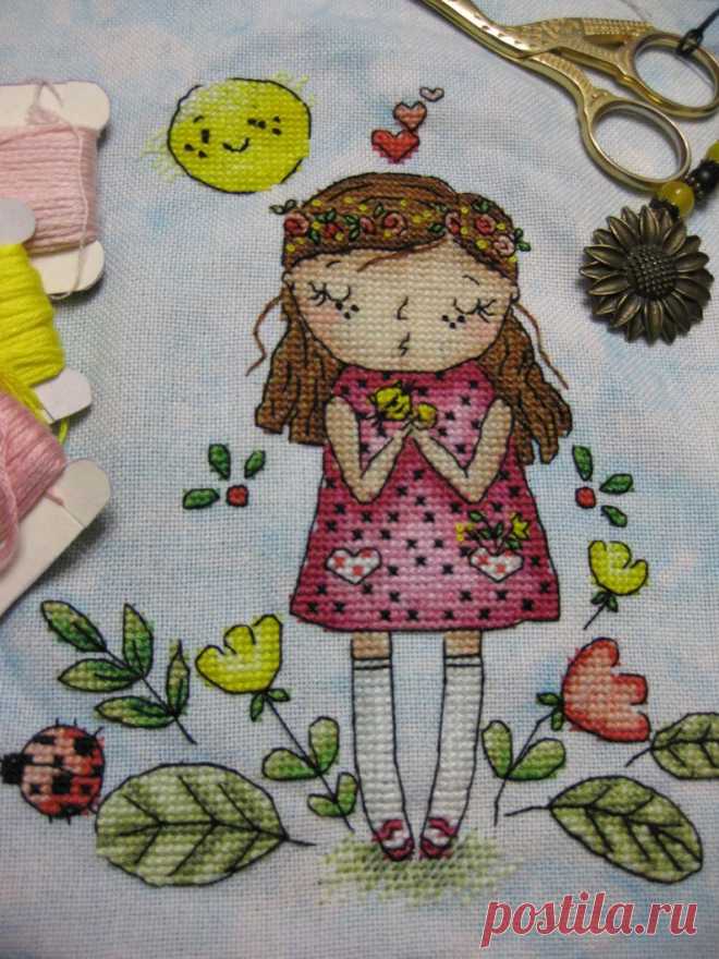 Little Girl Counted Cross Stitch Pattern Pdf Small Plastic 60E