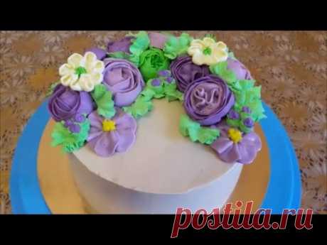 Торт в МАЛАЗИЙСЬКОМ стиле РЕЦЕПТ масляного крема Cake decoration